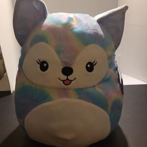Squishmallows Kelly Toy FELEXINE the Rainbow Fox  Squad 14" plush stuffed NWOT
